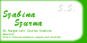 szabina szurma business card